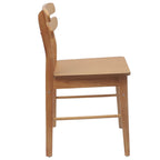 Esszimmerstuhl 2 pcs Natur Massives Gummiholz