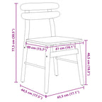 Esszimmerstuhl 2 pcs Natur Massives Gummiholz