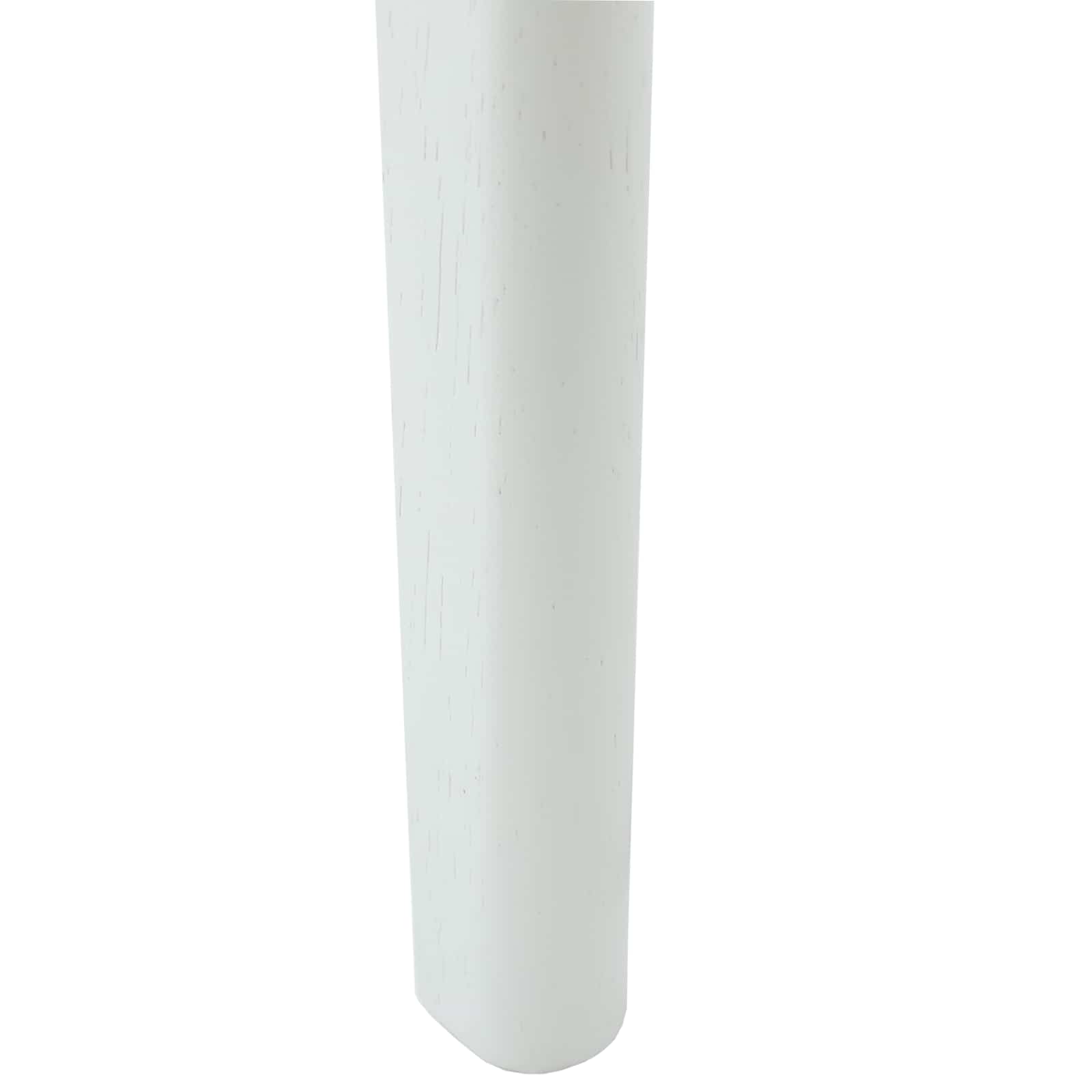 Esszimmerstuhl 2 pcs Weiß und Weiß Massives Gummiholz