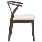Esszimmerstuhl 2 pcs Hellbraun und hell Massives Gummiholz