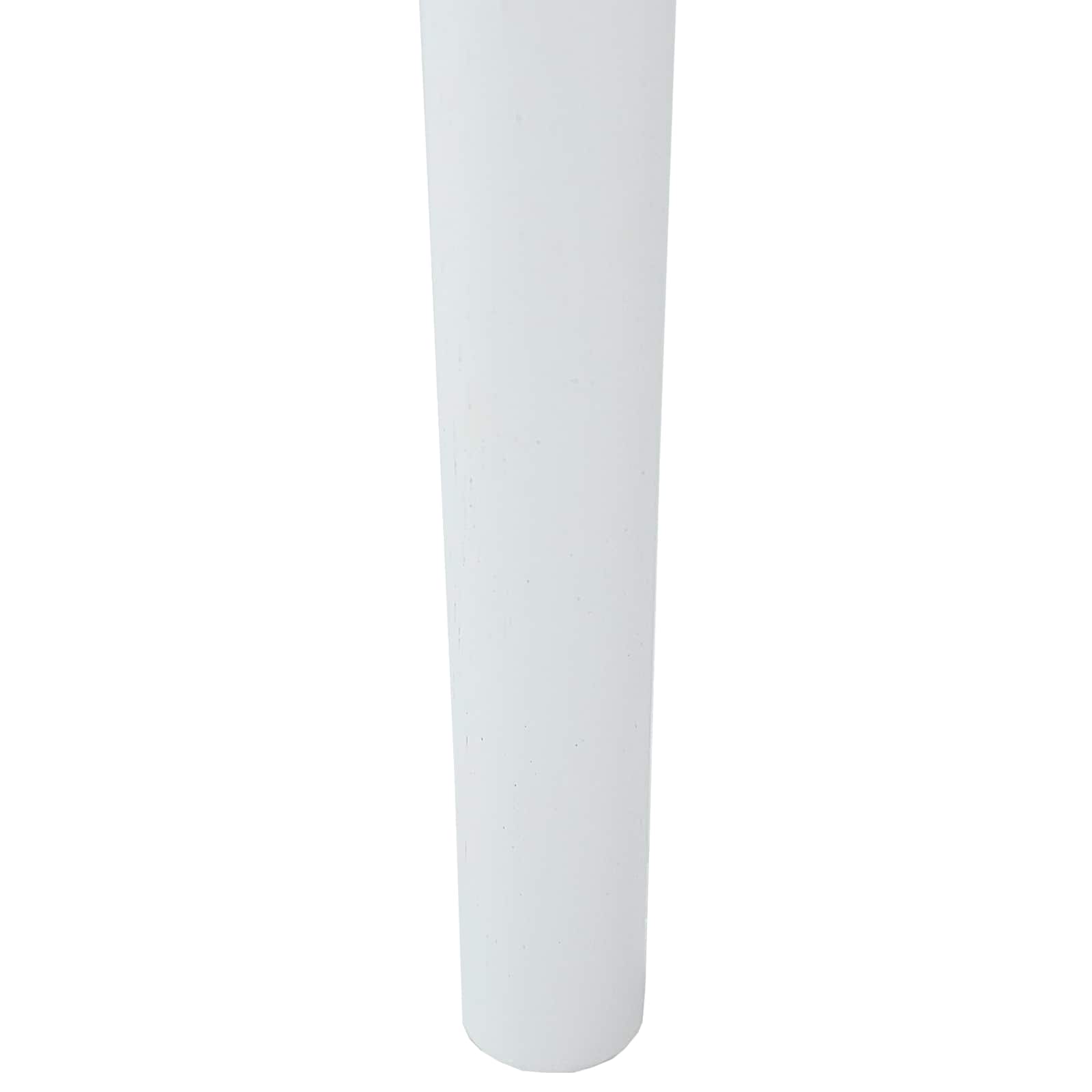 Esszimmerstuhl 2 pcs Weiß und Natur Massives Gummiholz