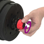 2-in-1 Kurzhantel Langhantel Set 30 kg Schwarz und Rot