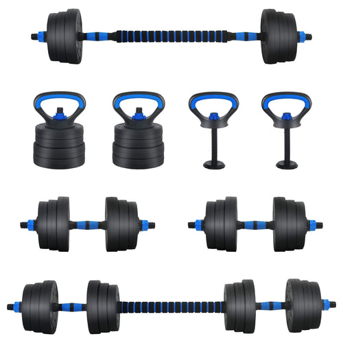 4-in-1 Kurzhantel Langhantel Kettlebell Set 20 kg