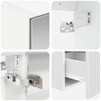 Badezimmerschrank-Set 4 pcs Weiß 100 x 14,5 x 70 cm