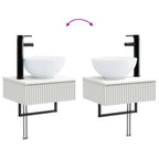 Badezimmerschrank-Set 4 pcs Weiß 100 x 14,5 x 70 cm