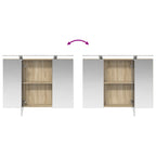 Badezimmerschrank-Set 4 pcs Sonoma-Eiche 100 x 14,5 x 70 cm