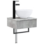 Badezimmerschrank-Set 4 pcs Betongrau 100 x 14,5 x 70 cm