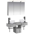 Badezimmerschrank-Set 4 pcs Grau Sonoma 100 x 14,5 x 70 cm