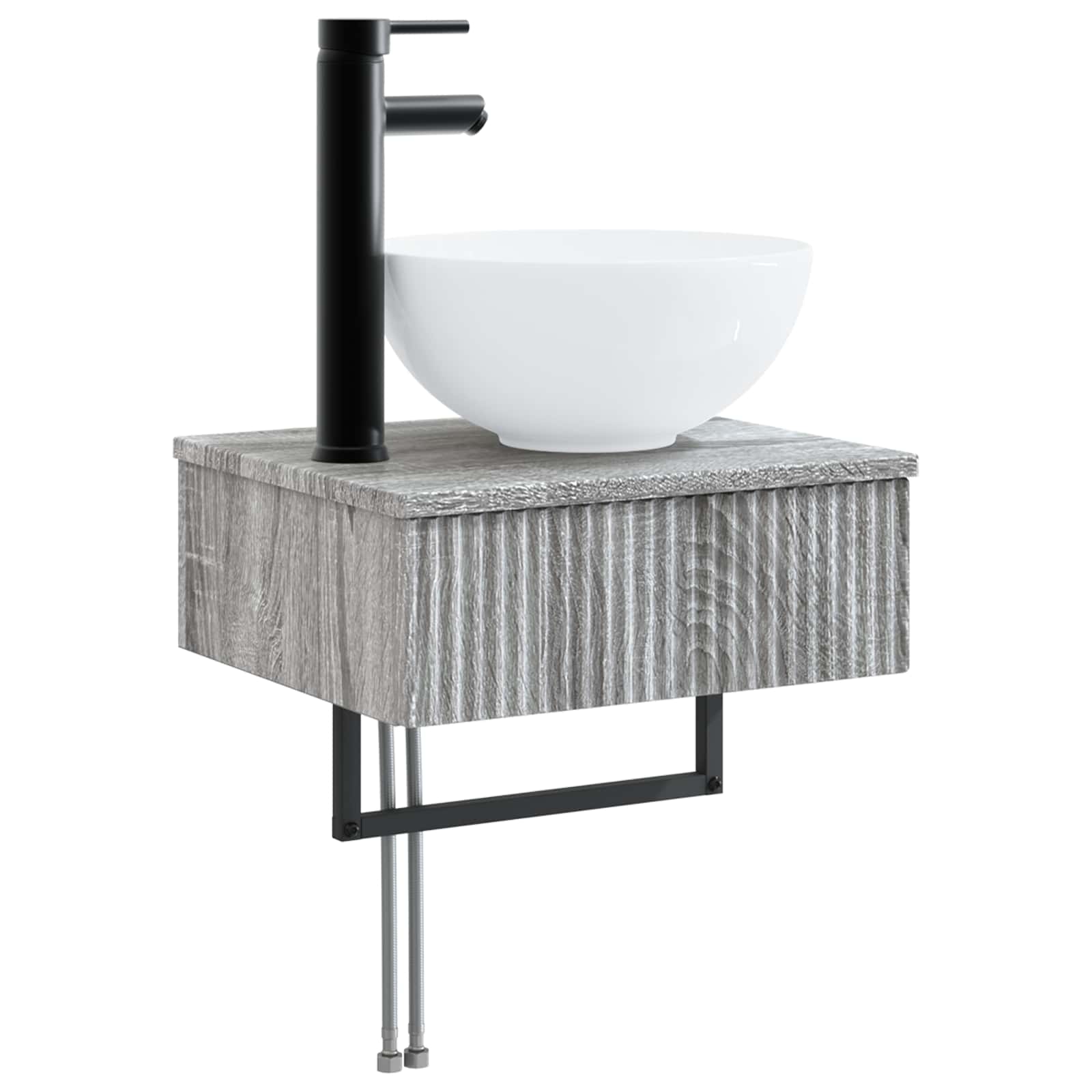 Badezimmerschrank-Set 4 pcs Grau Sonoma 100 x 14,5 x 70 cm