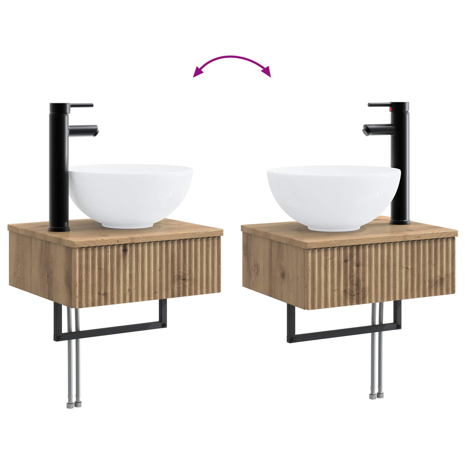 Badezimmerschrankset 4 pcs 100 x 14,5 x 70 cm Holzwerkstoff