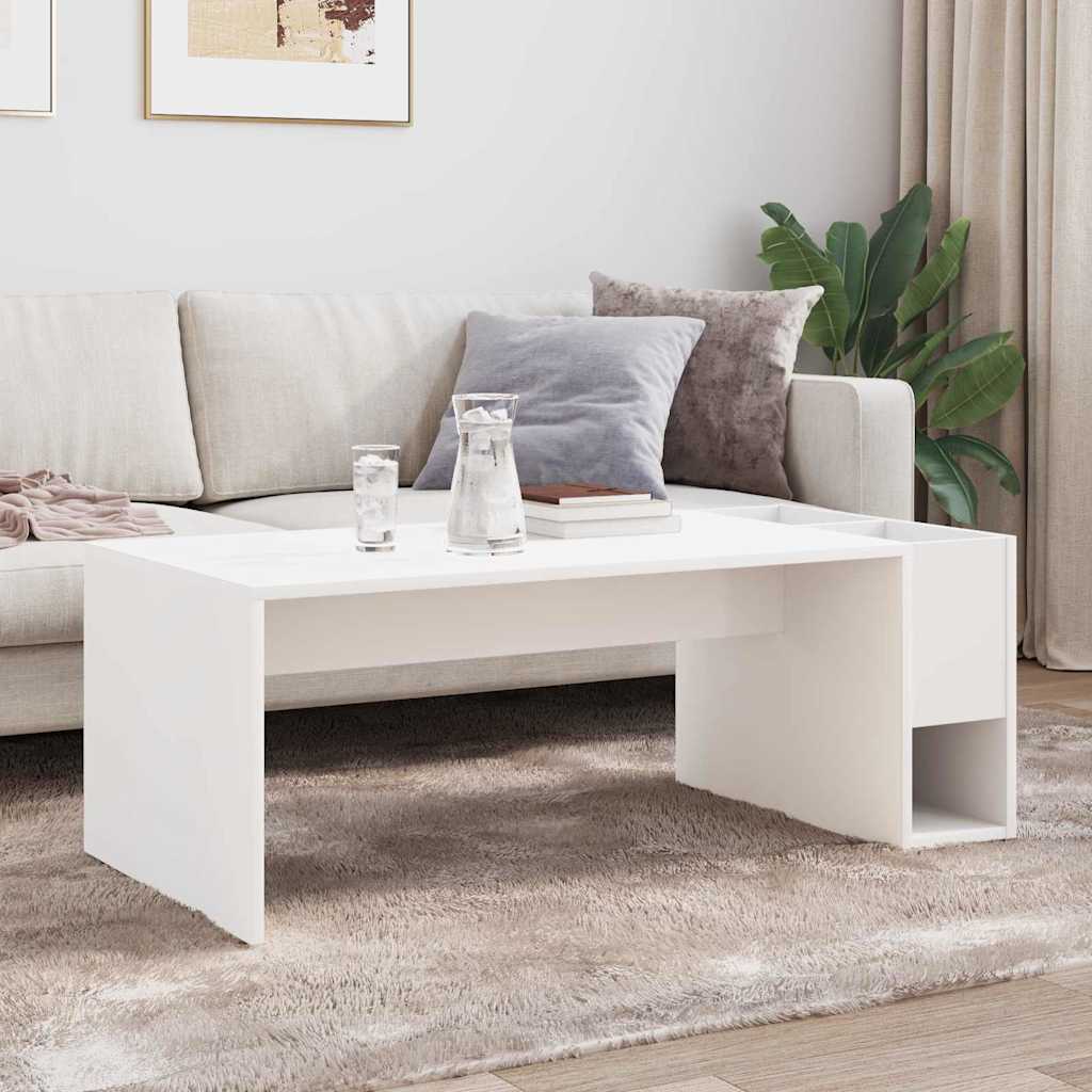 Couchtisch Weiß 101,5 x 50 x 37 cm Holzwerkstoff