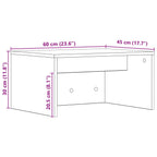 Wandtisch Wandmontiert Weiß 60 x 45 x 30 cm Holzwerkstoff