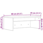 Wandtisch Wandmontiert Weiß 80 x 45 x 30 cm Holzwerkstoff