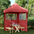 Party-Zelt Bordeauxrot 200 x 200 x 306 cm Oxford-Stoff