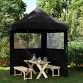 Party-Zelt Schwarz 200 x 200 x 306 cm Oxford-Stoff
