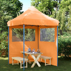 Party-Zelt Orange 200 x 200 x 306 cm Oxford-Stoff