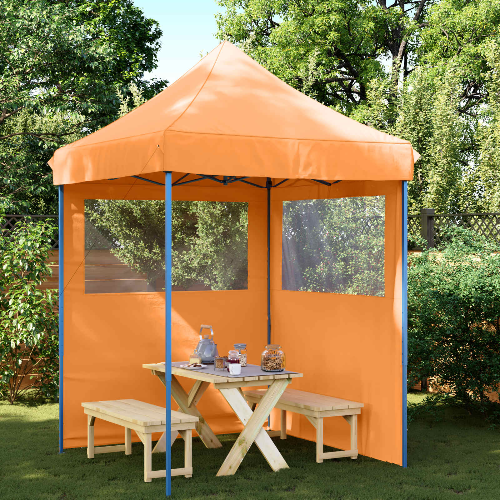 Party-Zelt Orange 200 x 200 x 306 cm Oxford-Stoff