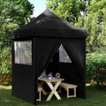 Party-Zelt Schwarz 200 x 200 x 306 cm Oxford-Stoff
