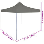 Party-Zelt Anthrazit 291 x 291 x 315 cm Oxford-Stoff