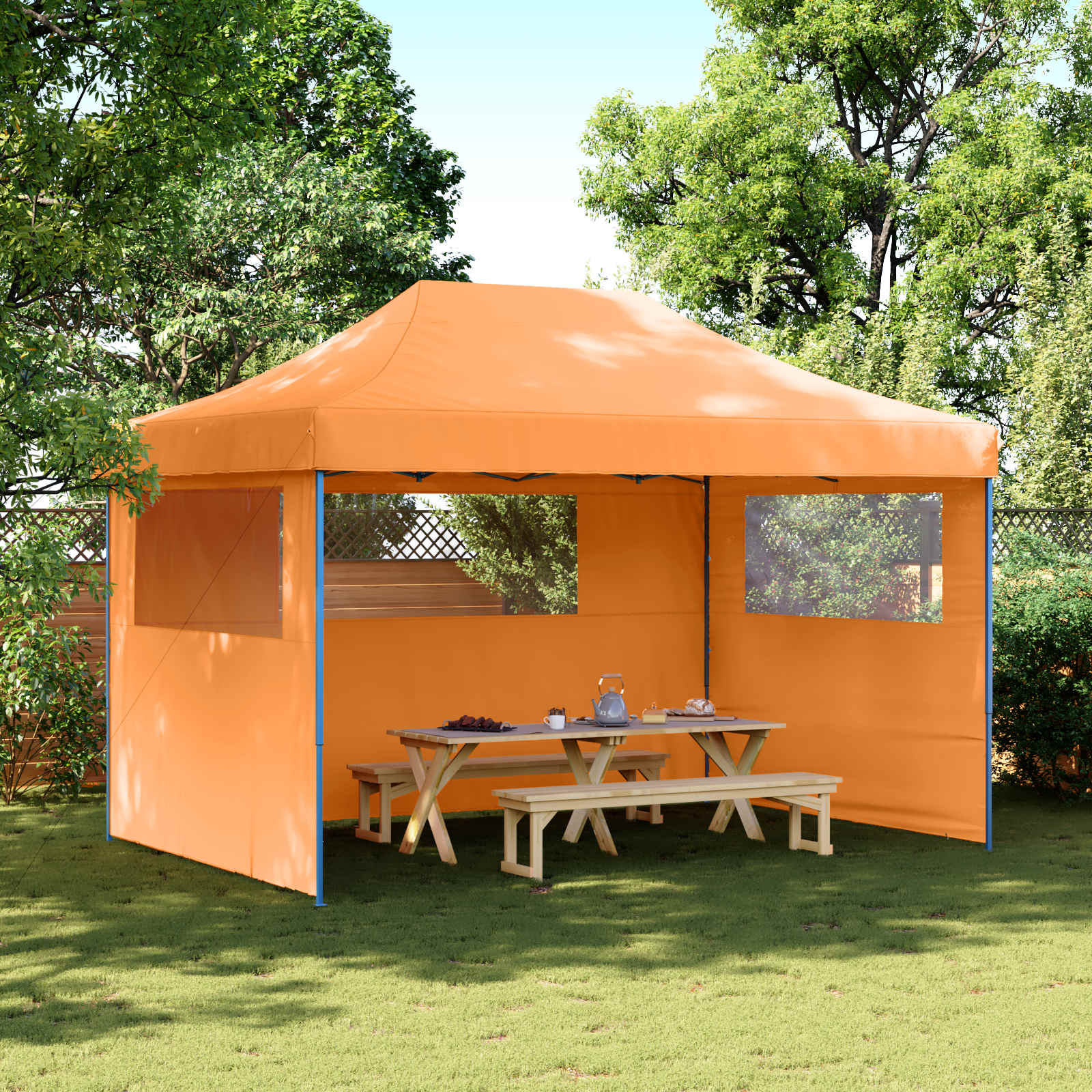 Party-Zelt Orange 279 x 410 x 315 cm Oxford-Stoff