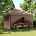 Party-Zelt Braun 279 x 410 x 315 cm Oxford-Stoff