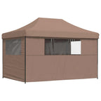 Party-Zelt Braun 279 x 410 x 315 cm Oxford-Stoff