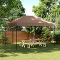 Party-Zelt Braun 292 x 440 x 315 cm Oxford-Stoff