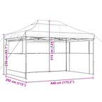 Party-Zelt Terrakotta 292 x 440 x 315 cm Oxford-Stoff