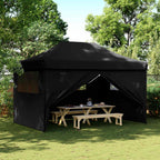 Party-Zelt Schwarz 292 x 440 x 315 cm Oxford-Stoff