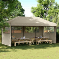 Party-Zelt Taupe 292 x 580 x 315 cm Oxford-Stoff