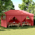 Party-Zelt Bordeauxrot 292 x 580 x 315 cm Oxford-Stoff