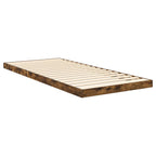 Bodenbettrahmen Geräucherte Eiche 75 x 190 cm Holzwerkstoff