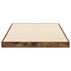 Bodenbettrahmen Geräucherte Eiche 75 x 190 cm Holzwerkstoff