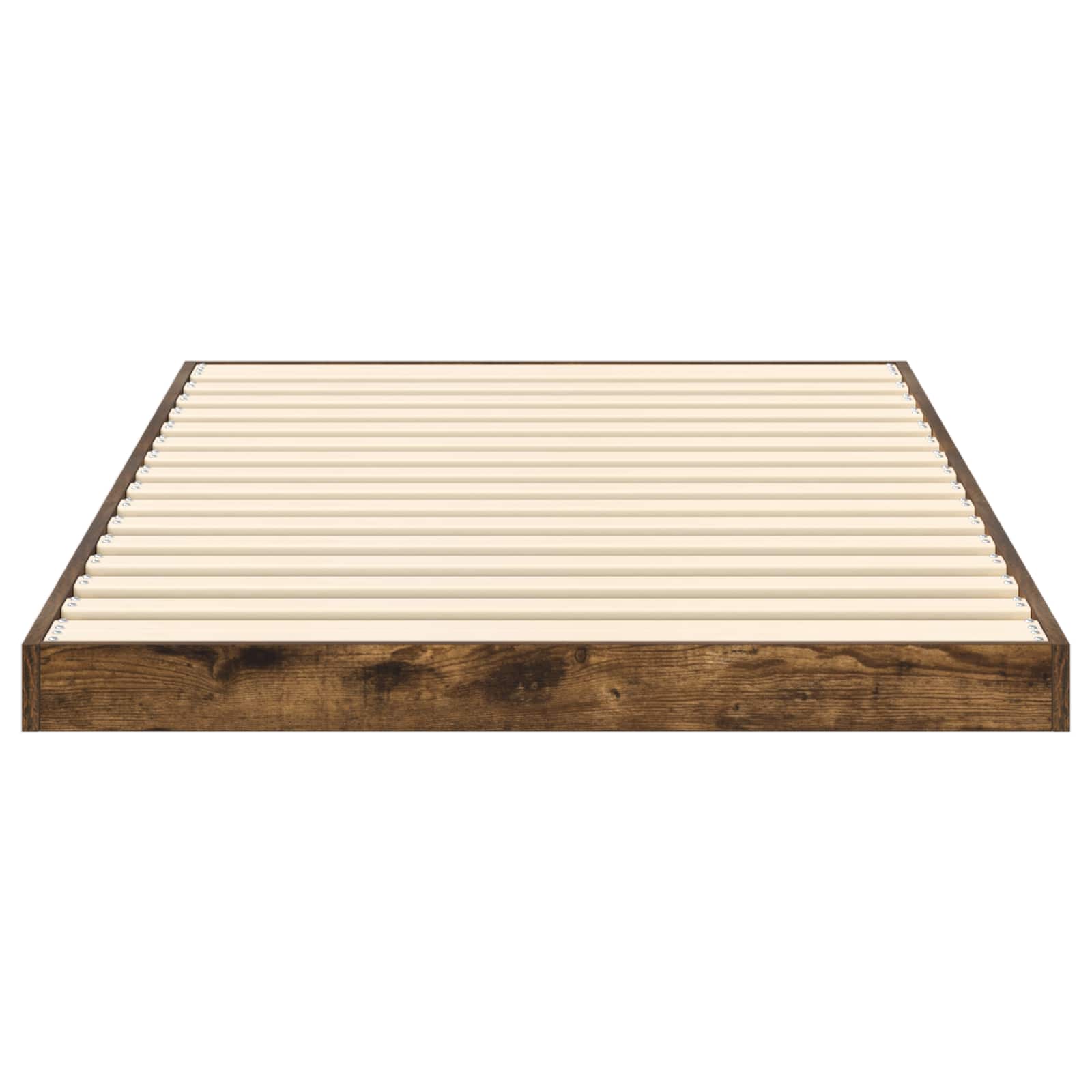 Bodenbettrahmen Geräucherte Eiche 75 x 190 cm Holzwerkstoff