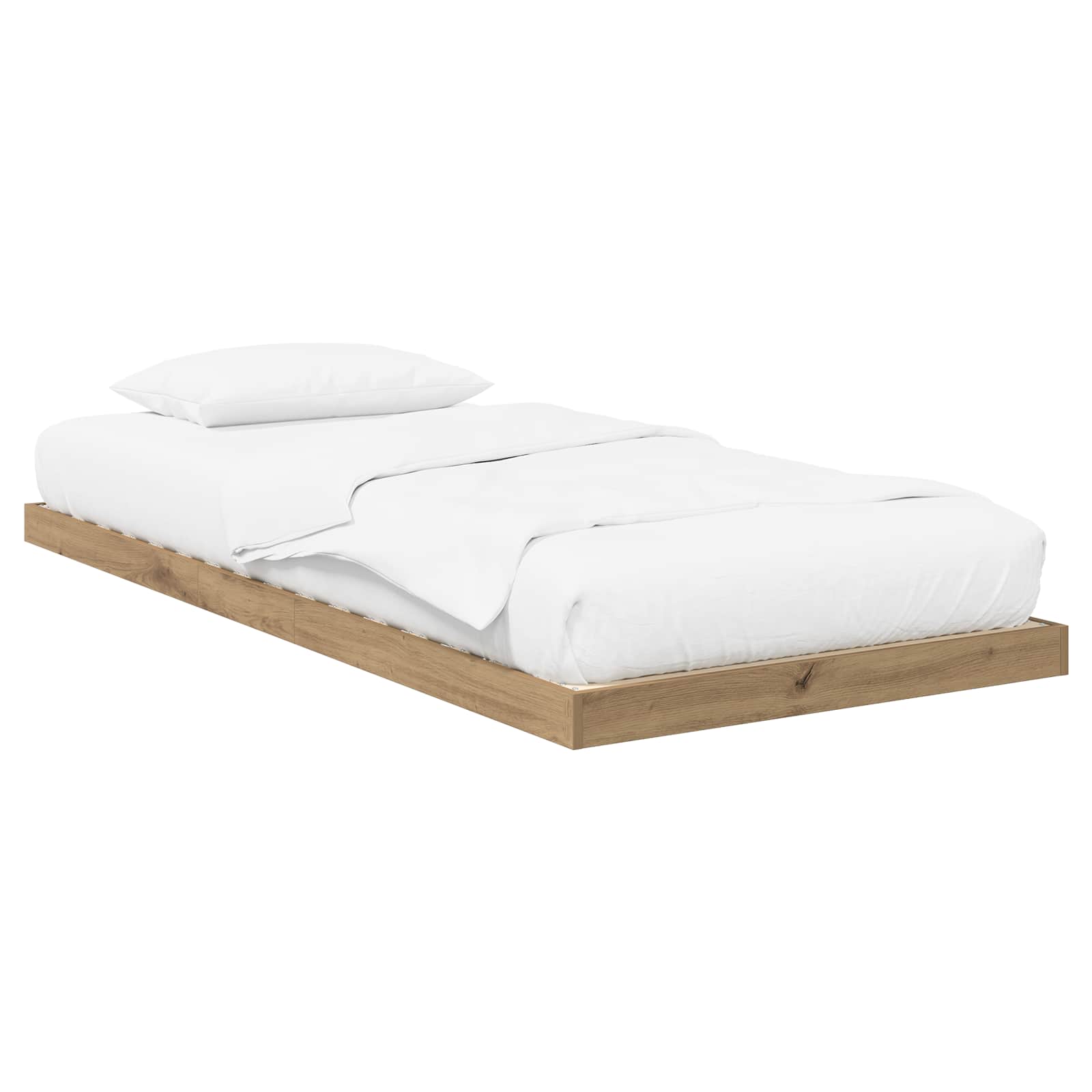 Bodenbettrahmen Artisan-Eiche 75 x 190 cm Holzwerkstoff
