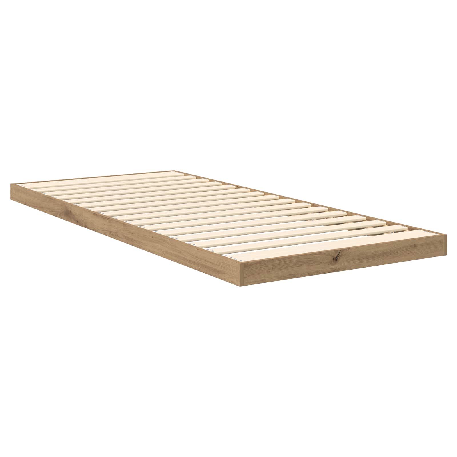 Bodenbettrahmen Artisan-Eiche 75 x 190 cm Holzwerkstoff