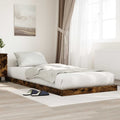 Bodenbettrahmen Geräucherte Eiche 90 x 190 cm Holzwerkstoff