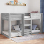 Bodenbettrahmen Graues Sonoma 90 x 190 cm Holzwerkstoff