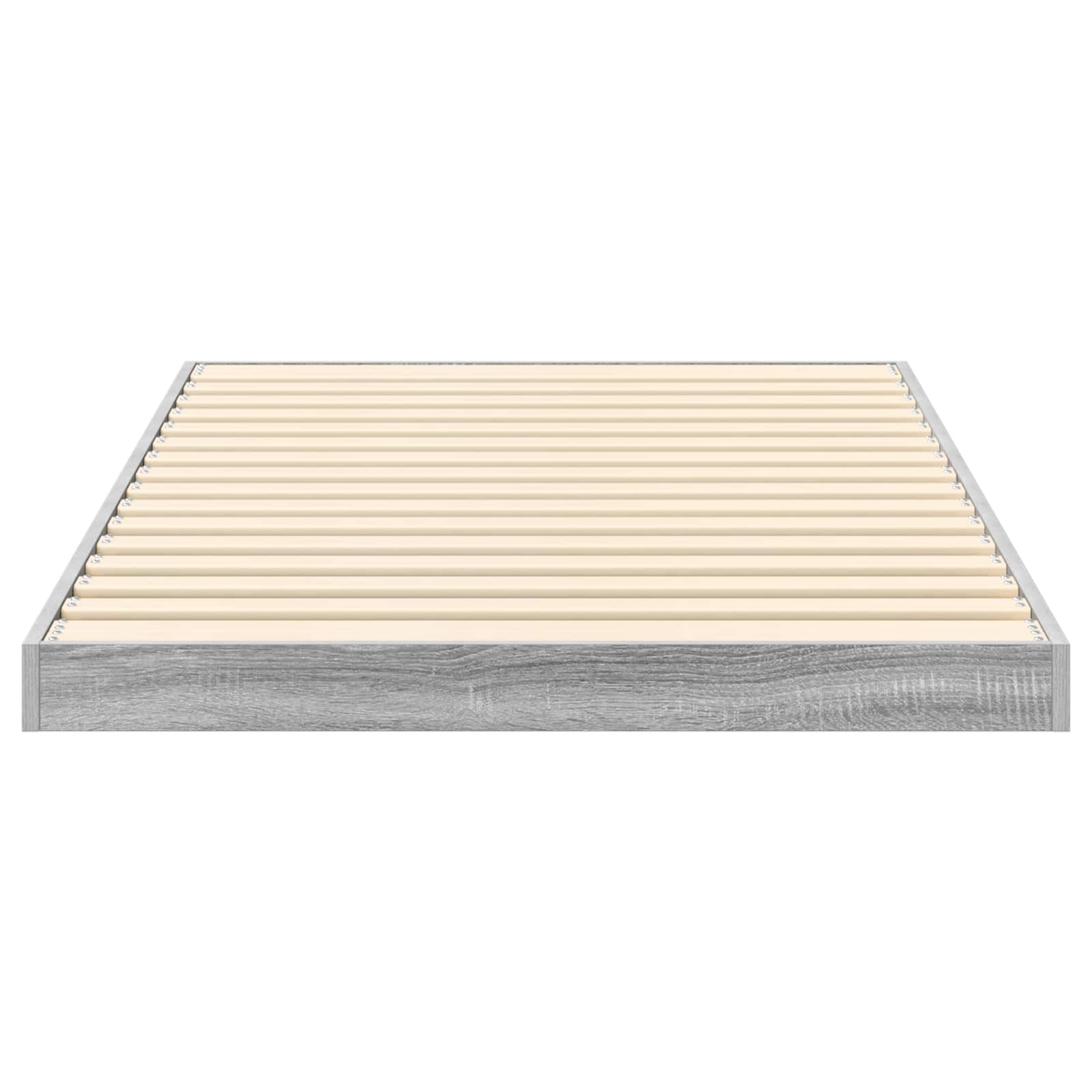 Bodenbettrahmen Graues Sonoma 90 x 190 cm Holzwerkstoff