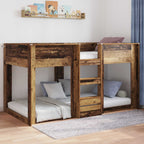 Bodenbettrahmen Altholz 90 x 190 cm Holzwerkstoff