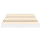 Bodenbettrahmen Weiß 80 x 200 cm Holzwerkstoff