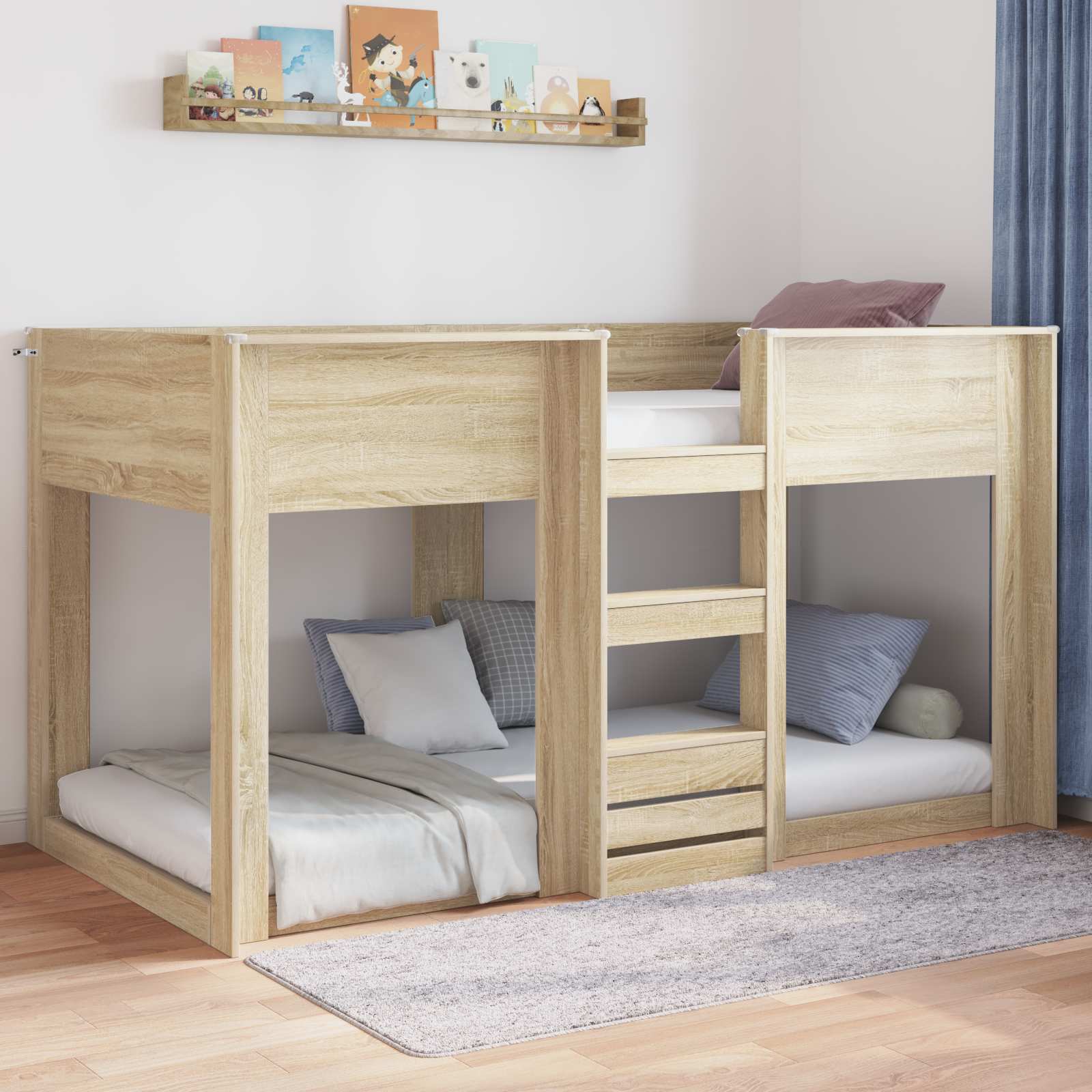 Bodenbettrahmen Sonoma 80 x 200 cm Holzwerkstoff