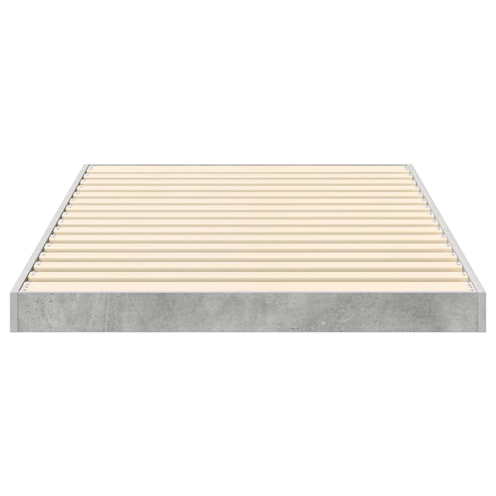 Bodenbettrahmen Beton Grau 80 x 200 cm Holzwerkstoff