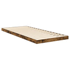 Bodenbettrahmen Geräucherte Eiche 80 x 200 cm Holzwerkstoff