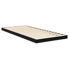 Bodenbettrahmen Schwarz Eichen-Optik 90 x 200 cm Holzwerkstoff