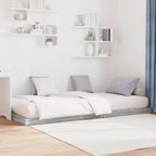 Bodenbettrahmen Graues Sonoma 90 x 200 cm Holzwerkstoff