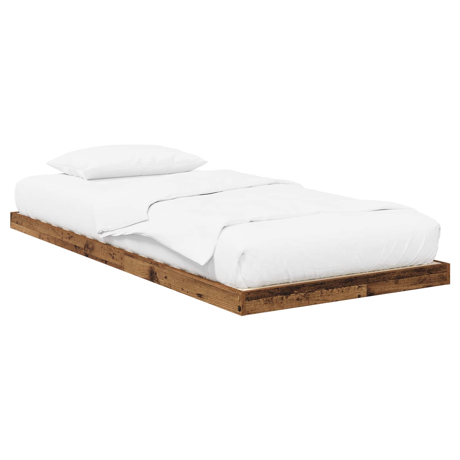 Bodenbettrahmen Altholz 100 x 200 cm Holzwerkstoff