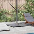 Sonnenschirmständer Dunkelgrau Holzlook 100 x 100 x 4 cm Stahl