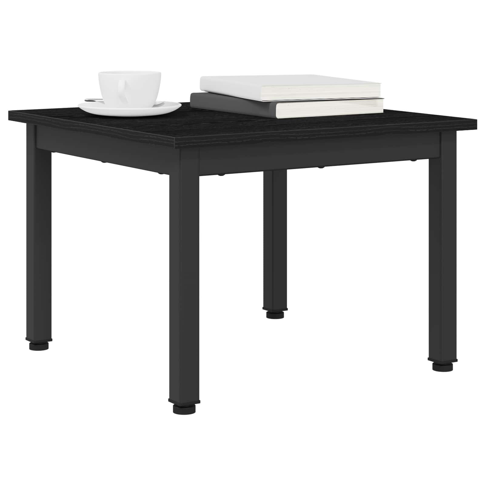 Couchtisch Schwarz Eichen-Optik 50 x 50 x 36 cm Holzwerkstoff