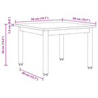 Couchtisch Sonoma 50 x 50 x 36 cm Holzwerkstoff
